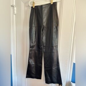 Chanel amazing vintage black leather pants. French size 36. US size 4.